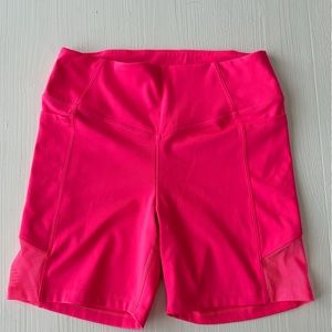 Pink biker shorts